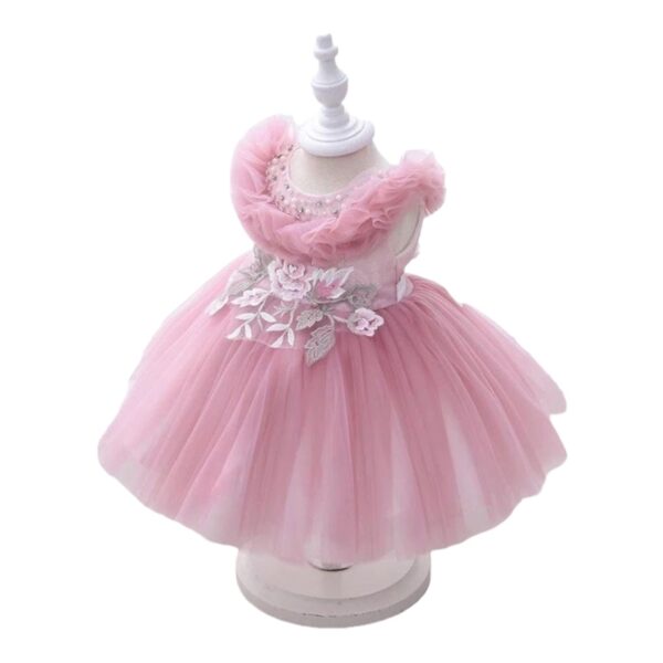 pink color party frock for (1-4)Yrs baby girls. - Image 2