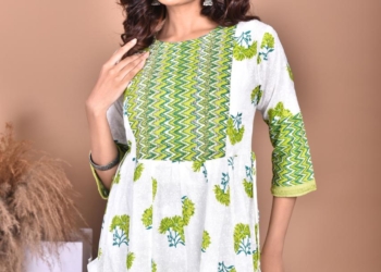 Wide Bell Borders Anarkali Kurti