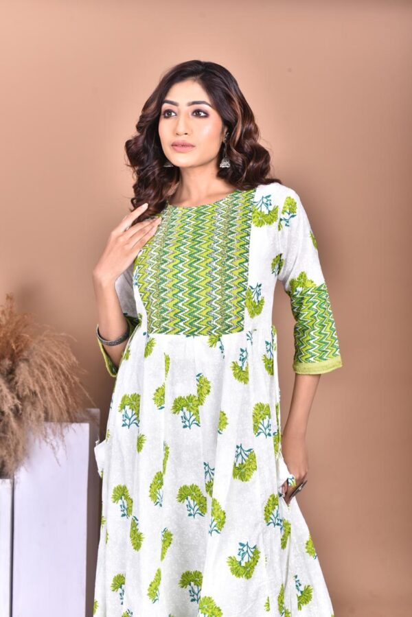 Wide Bell Borders Anarkali Kurti